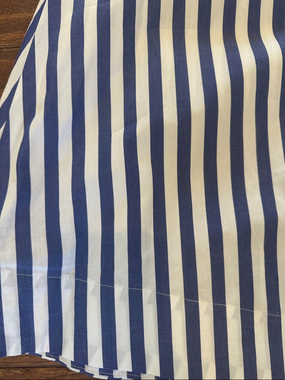 J. Crew Button-Front Shirt Dress with Waist Tie - Blue & White - Picture 3 of 5